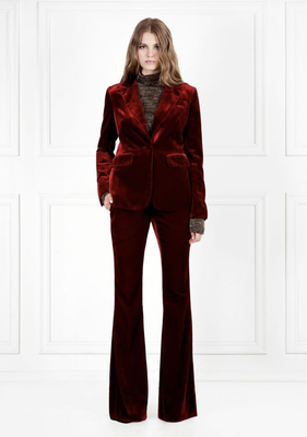 rachel zoe velvet suit
